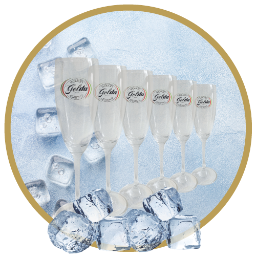 GELITA - FLUTES - 130 ml. per 6 stuks